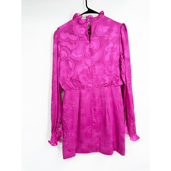 SALONI Daybreak Jacquard Silk-Blend Mini Dress 8 - Picture 4 of 6